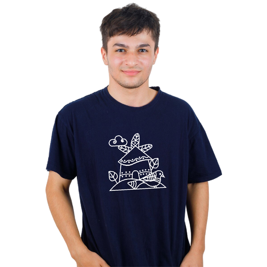 Alpona | Bengali Folk Art | Printed 100% Cotton Unisex T-Shirt - Style #5