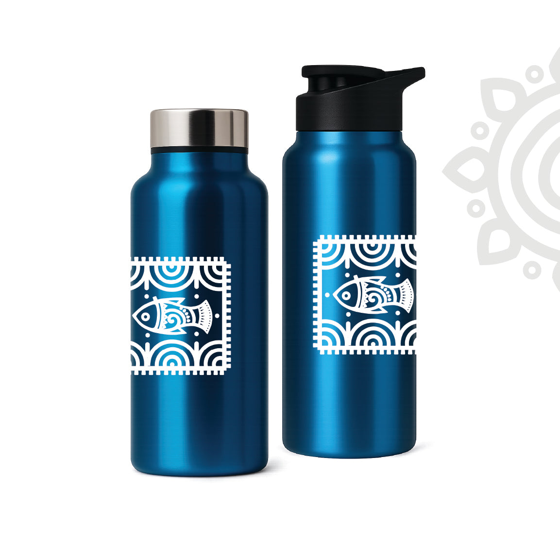 Shanti Neer | Designer Stainless Steel Water Bottle | Style #4