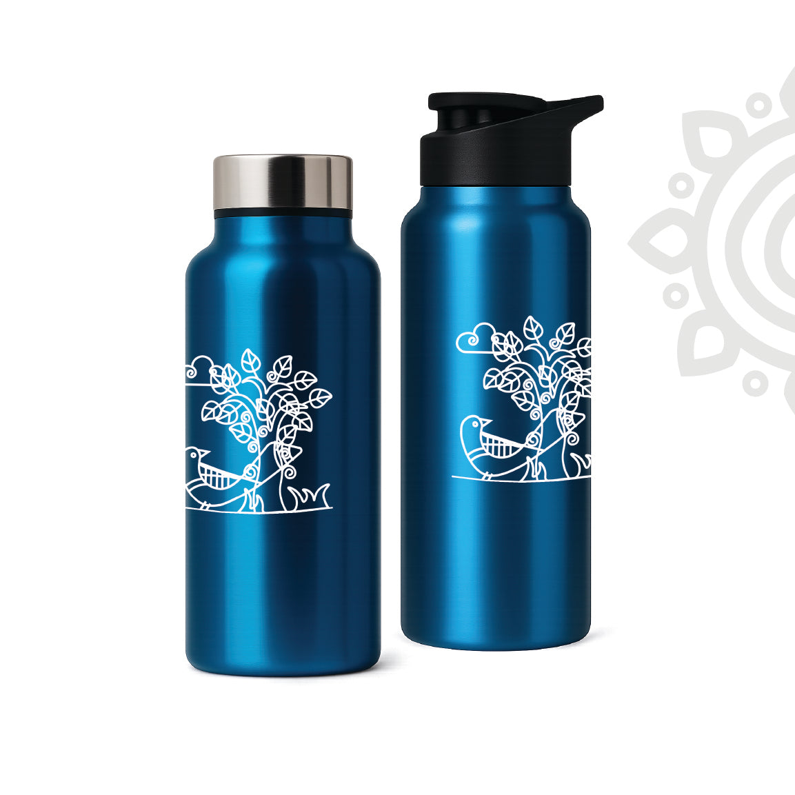 Shanti Neer | Designer Stainless Steel Water Bottle | Style #8