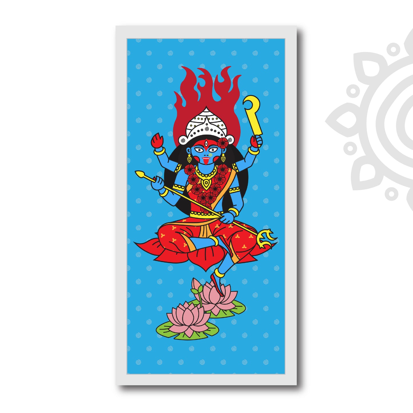 Pre-booking | Maha Kali | Style #5 | 8 X 17 Inch | Divine Wall Art for Home and Office