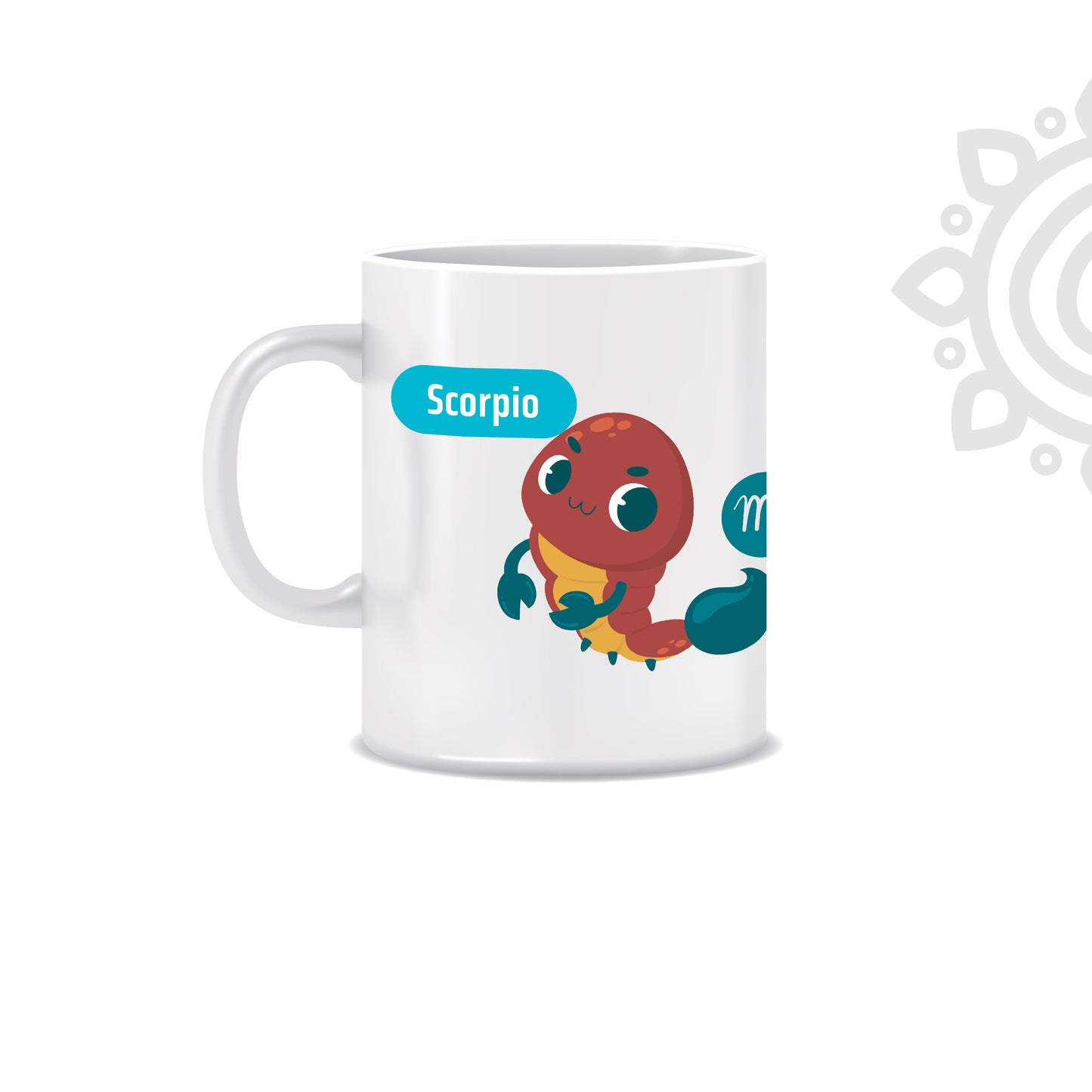 White Ceramic Coffee Mug | Zodiac Sign | Scorpio | 325 ML | Pack of 1