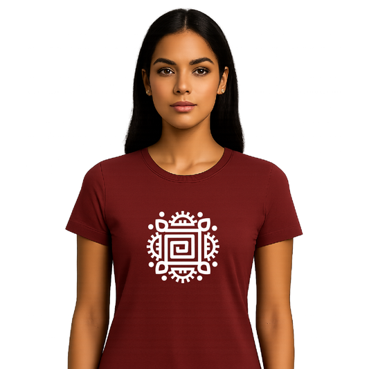 Alpona | Bengali Folk Art | Printed 100% Cotton Unisex T-Shirt - Style #7