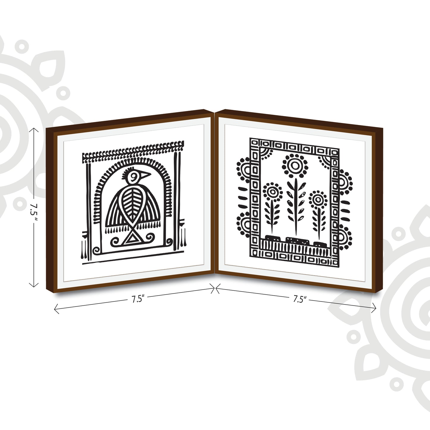 Shantiniketan | Foldable Framed Art Gift Set | Style #3