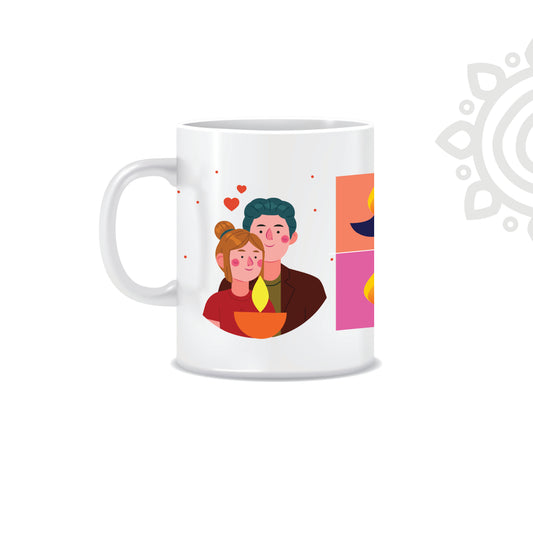 Deepawali Collection | Colorful Ceramic Coffee Mug | Style #5