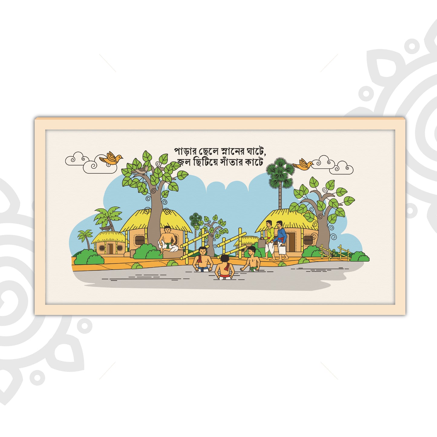 Pre-booking | Kumor Parar Gorur Gari | Style #6 | 10X20 Inch | Essence of Bengal | Wall Art for Home and Office Decoration