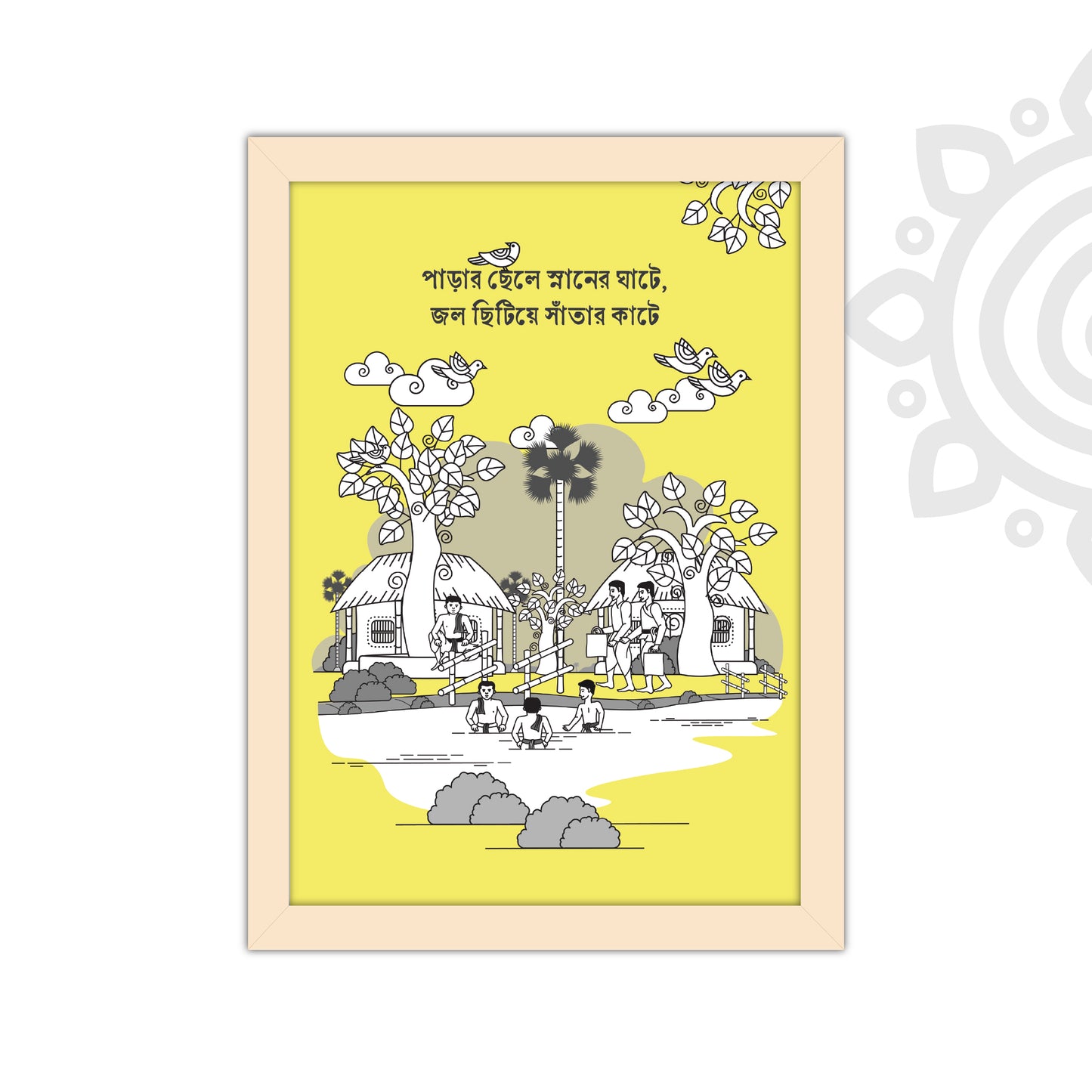 Pre-booking | Kumor Parar Gorur Gari | Style #6 | A3 Size | Essence of Bengal | Wall Art for Home and Office Decoration