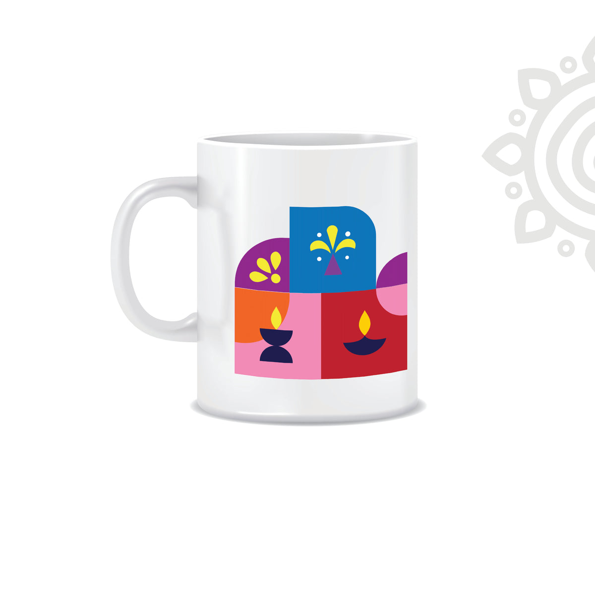 Deepawali Collection | Colorful Ceramic Coffee Mug | Style #1