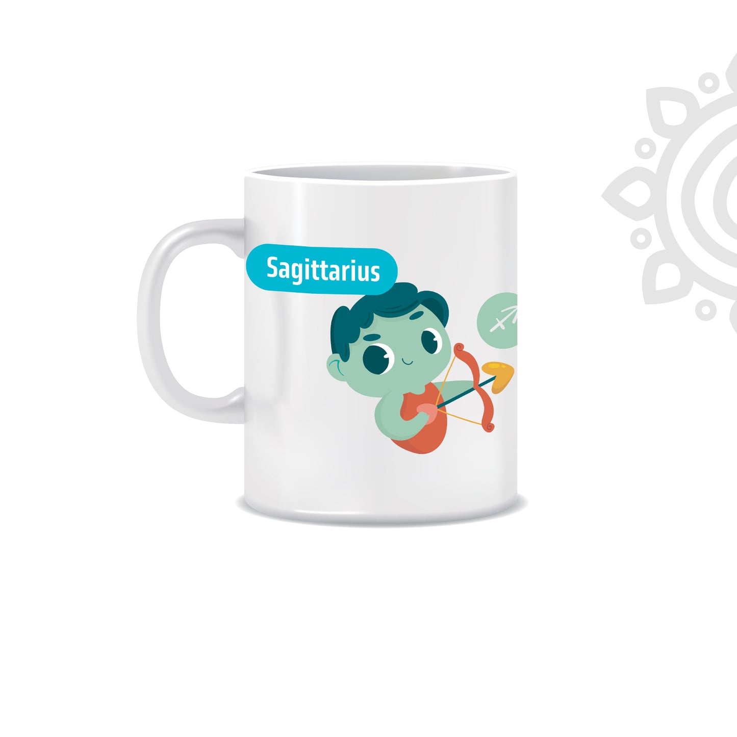 White Ceramic Coffee Mug | Zodiac Sign | Sagittarius | 325 ML | Pack of 1