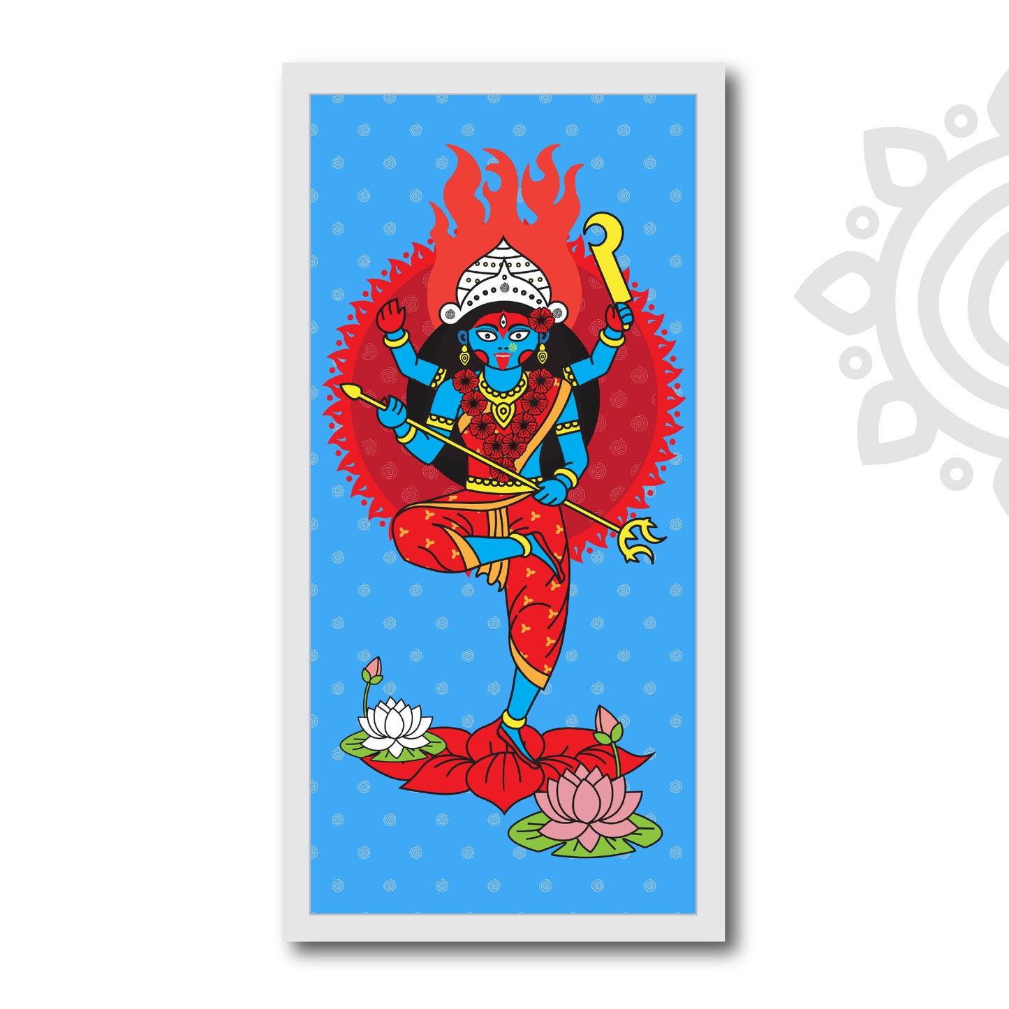 Pre-booking | Maha Kali | Style #3 | 8 X 17 Inch | Divine Wall Art for Home and Office