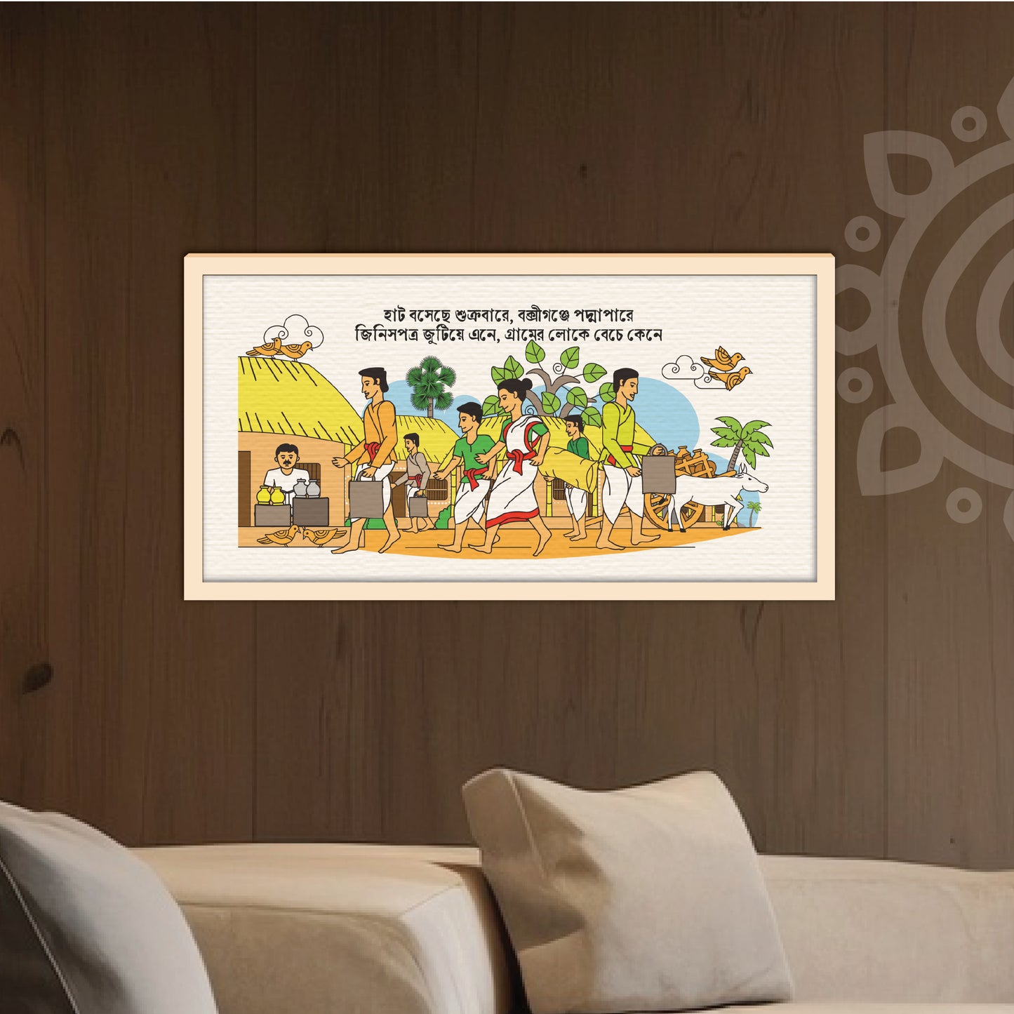 Pre-booking | Kumor Parar Gorur Gari | Style #2 | 10X20 Inch | Essence of Bengal | Wall Art for Home and Office Decoration