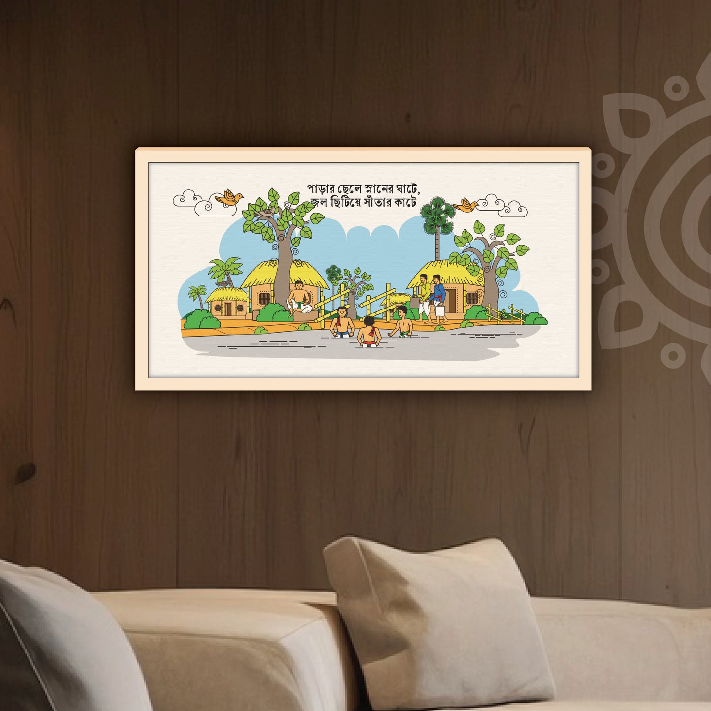 Pre-booking | Kumor Parar Gorur Gari | Style #6 | 10X20 Inch | Essence of Bengal | Wall Art for Home and Office Decoration