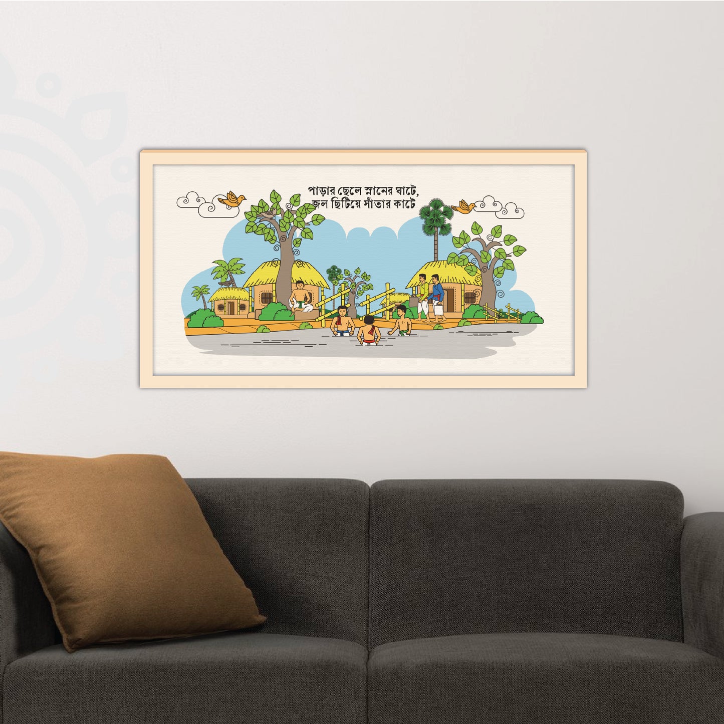 Pre-booking | Kumor Parar Gorur Gari | Style #6 | 10X20 Inch | Essence of Bengal | Wall Art for Home and Office Decoration
