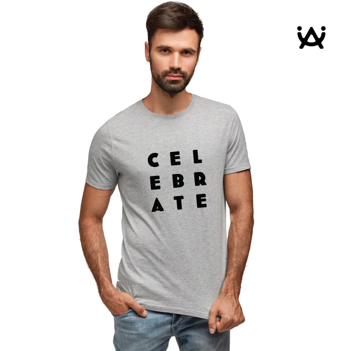 Mens Printed 100% Cotton T-Shirt - Celebrate