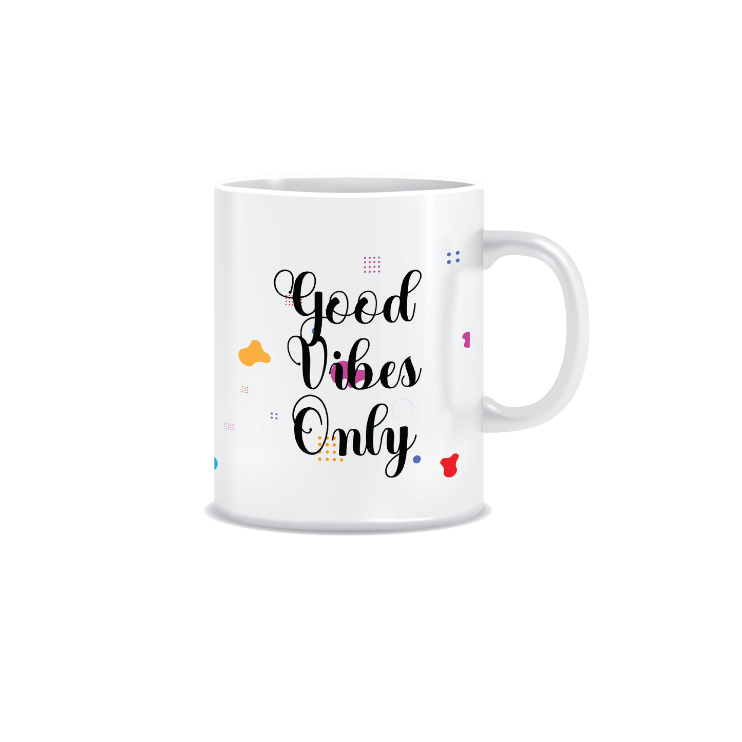 Good Vibes Only | White Ceramic Coffee Mug | Printed | Motivational | 325 ML | Pack of 1