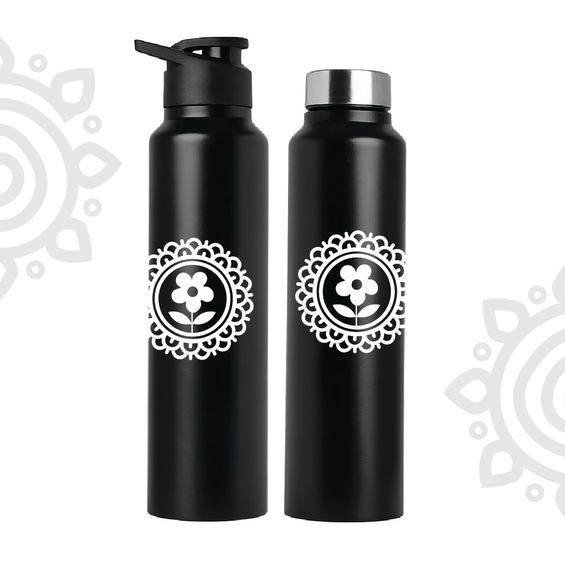 Shanti Neer | Designer Stainless Steel Water Bottle | Style #6