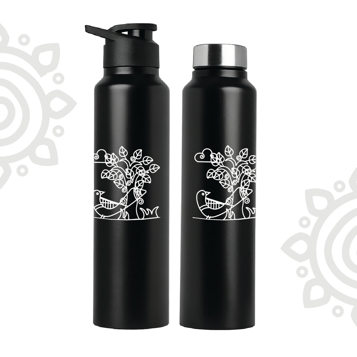 Shanti Neer | Designer Stainless Steel Water Bottle | Style #8