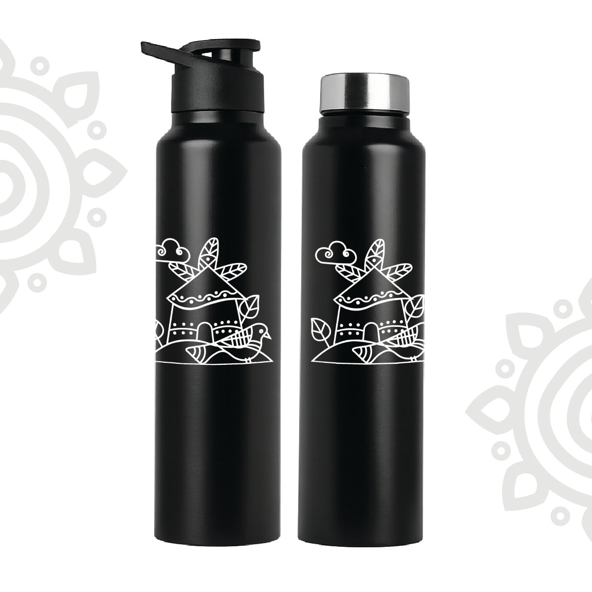 Shanti Neer | Designer Stainless Steel Water Bottle | Style #9
