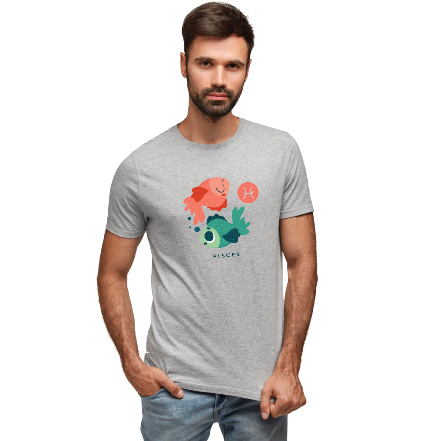 Zodiac Sign - Pisces - 100% Cotton T-Shirt - Unisex