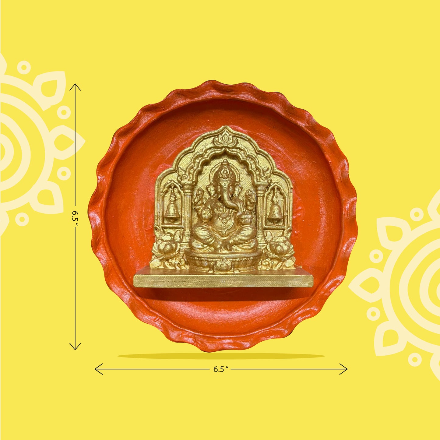 Ganpati Bappa | Terracotta Wall Plate for Home & Office Decoration | Style #1