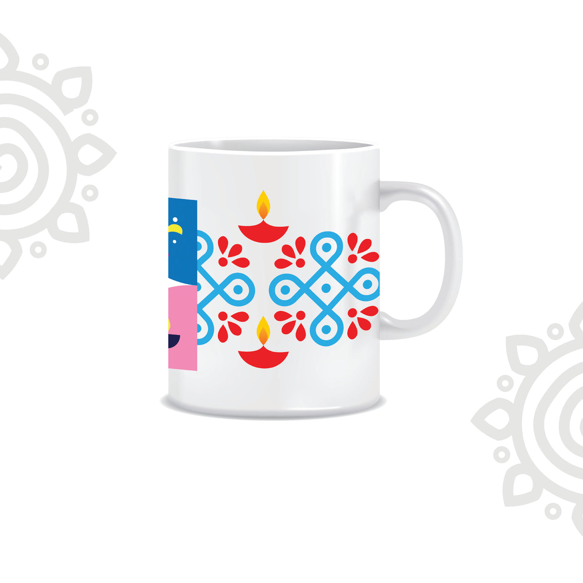Deepawali Collection | Colorful Ceramic Coffee Mug | Style #12