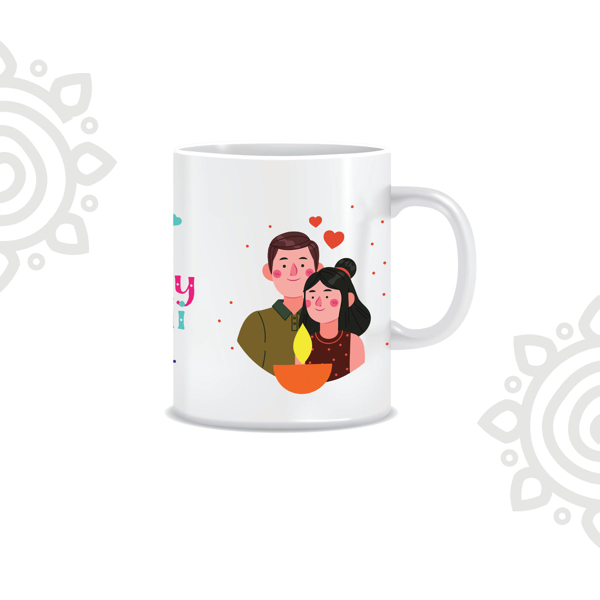 Deepawali Collection | Colorful Ceramic Coffee Mug | Style #2