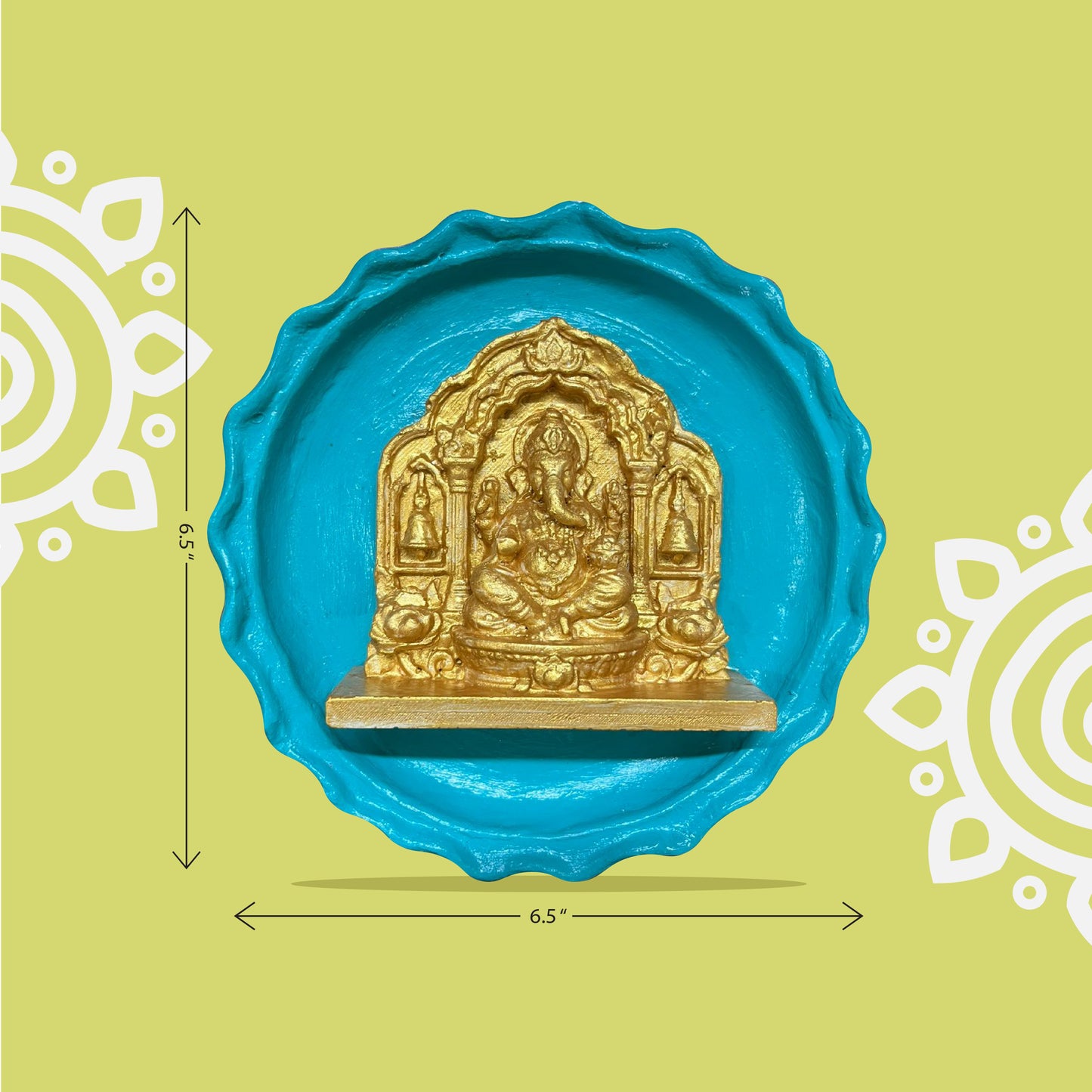 Ganpati Bappa | Terracotta Wall Plate for Home & Office Decoration | Style #2
