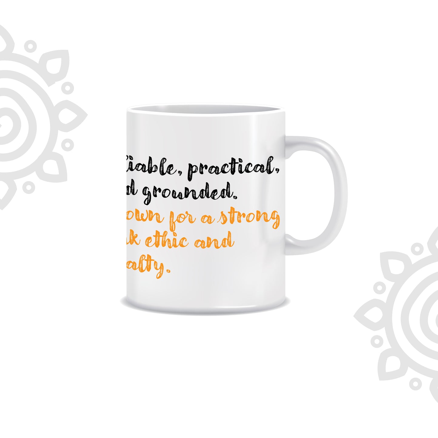 White Ceramic Coffee Mug | Zodiac Sign | Taurus | 325 ML | Pack of 1