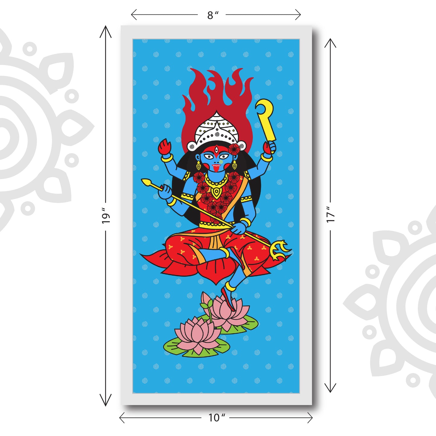 Pre-booking | Maha Kali | Style #5 | 8 X 17 Inch | Divine Wall Art for Home and Office