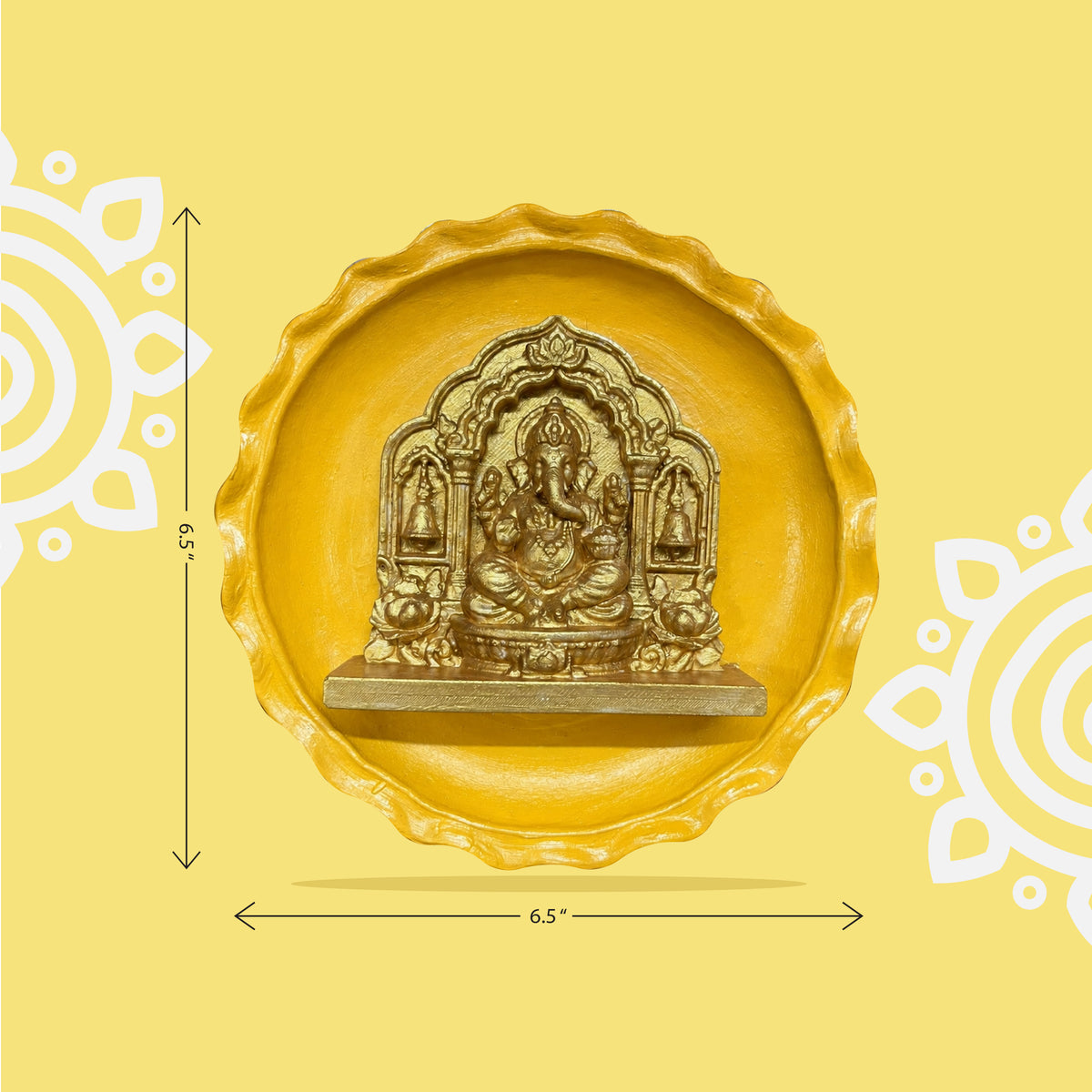 Ganpati Bappa | Terracotta Wall Plate for Home & Office Decoration | Style #3