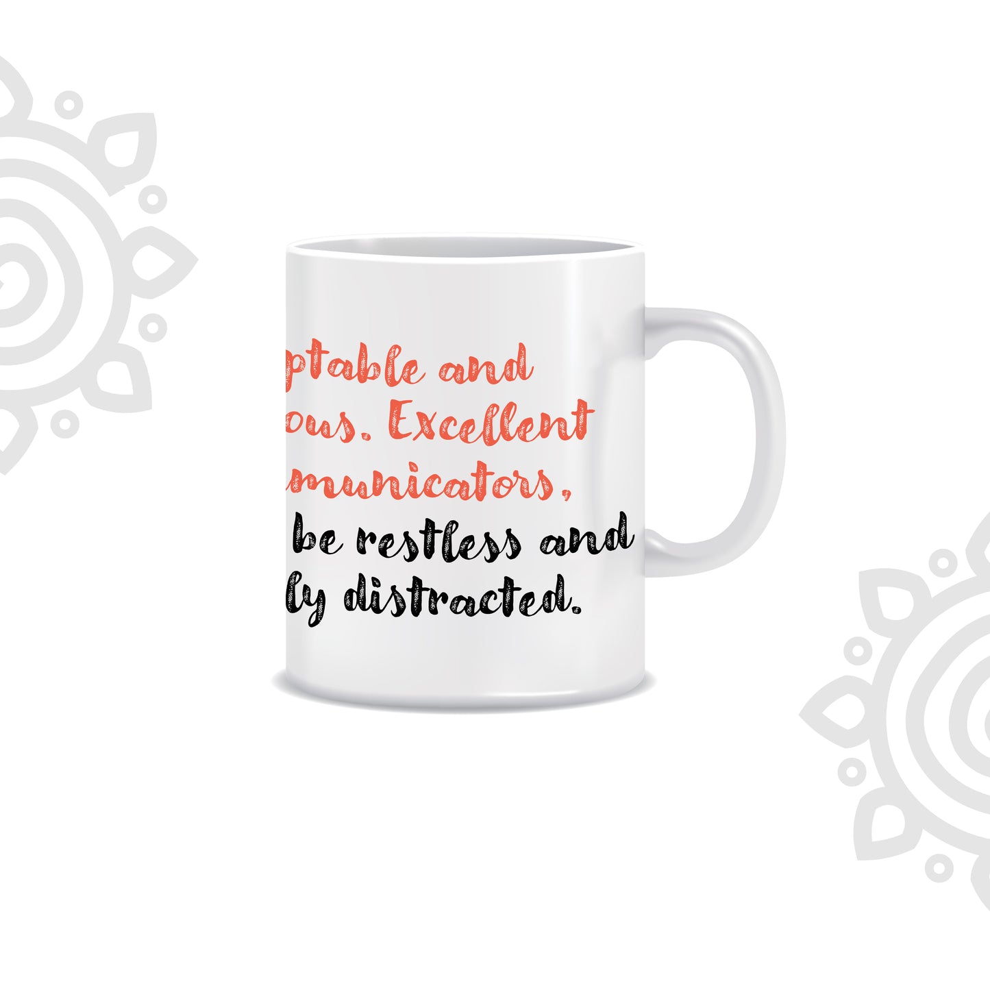 White Ceramic Coffee Mug | Zodiac Sign | Gemini | 325 ML | Pack of 1