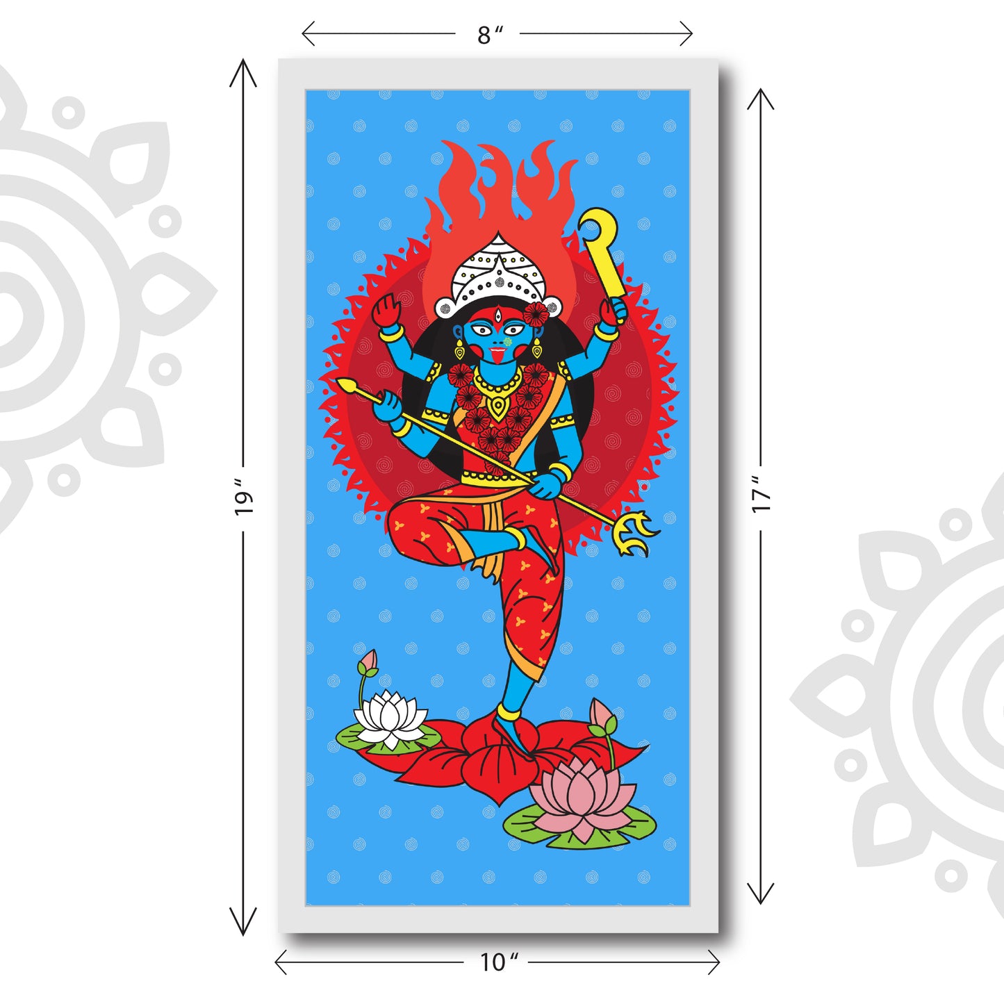 Pre-booking | Maha Kali | Style #3 | 8 X 17 Inch | Divine Wall Art for Home and Office