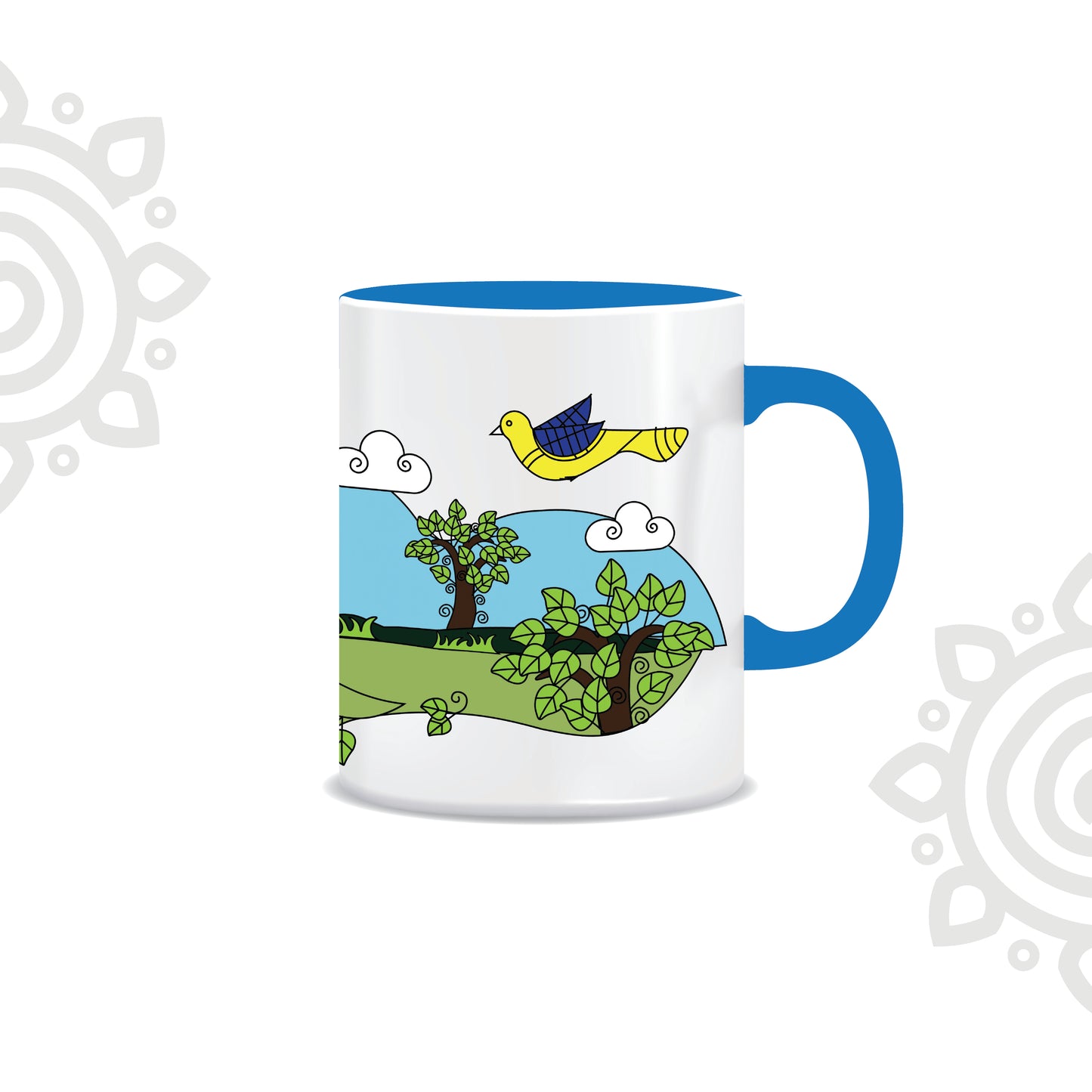 Khanchar Pakhi | Dual Tone Ceramic Coffee Mug | Style #5