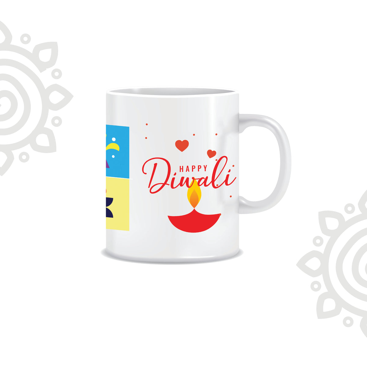 Deepawali Collection | Colorful Ceramic Coffee Mug | Style #5