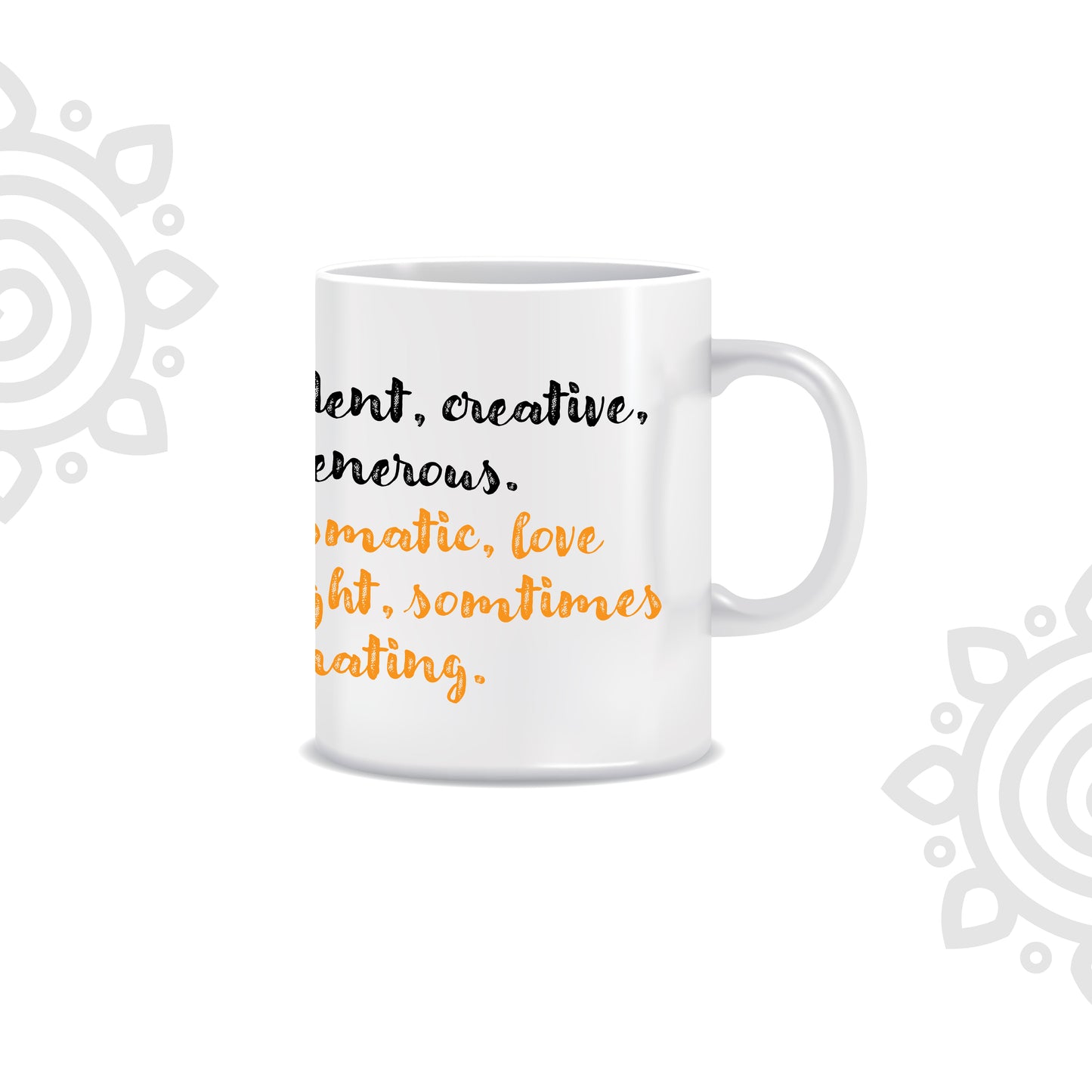 White Ceramic Coffee Mug | Zodiac Sign | Leo | 325 ML | Pack of 1