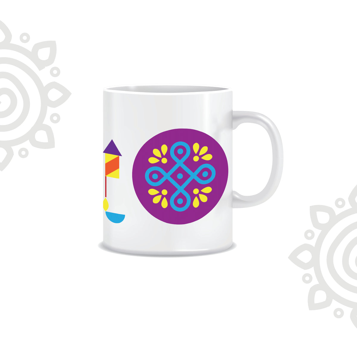 Deepawali Collection | Colorful Ceramic Coffee Mug | Style #7