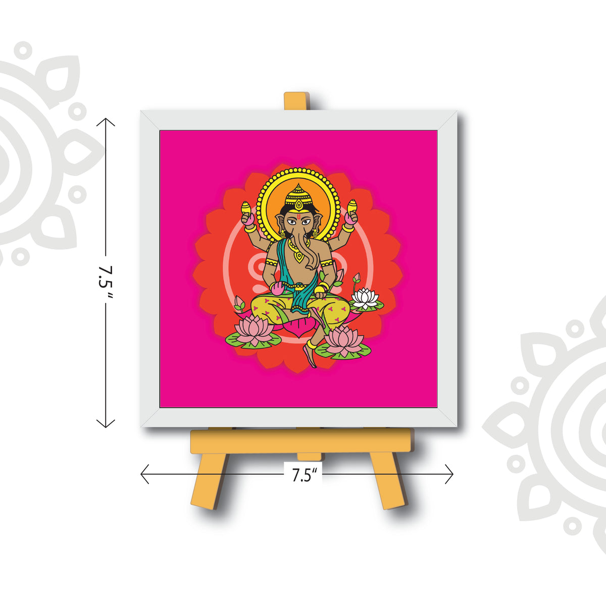 Deepawali Collection | 6X6 Inch | Style #14 | Set of 4 Colorful Framed Wall Art