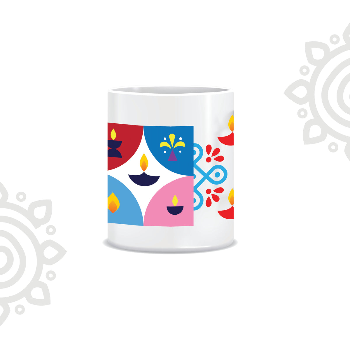 Deepawali Collection | Colorful Ceramic Coffee Mug | Style #12