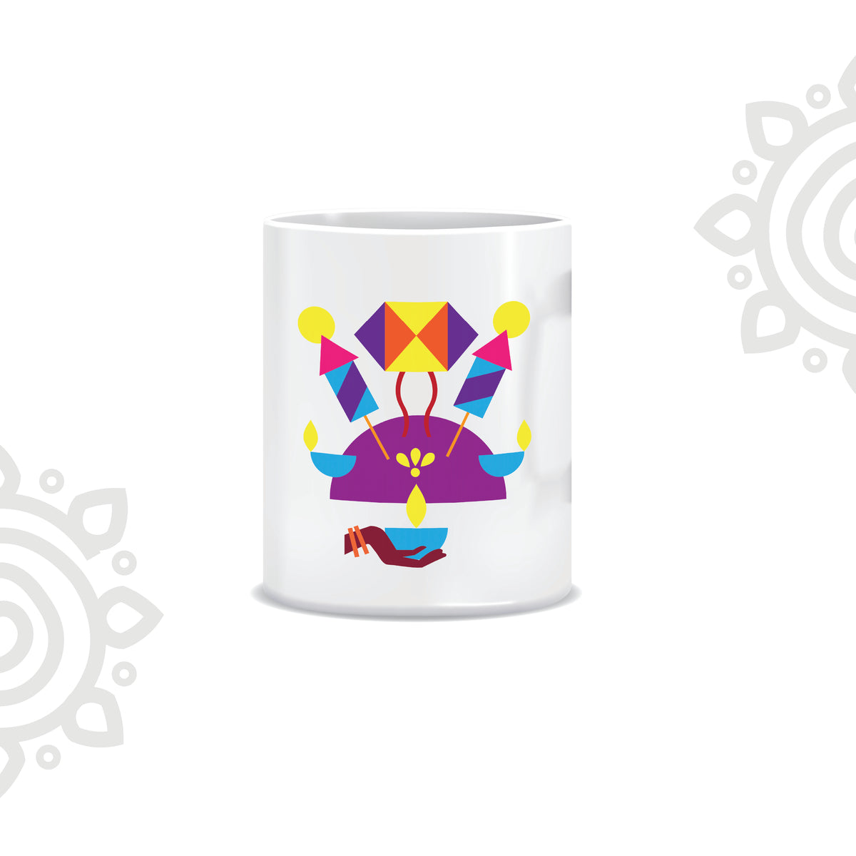 Deepawali Collection | Colorful Ceramic Coffee Mug | Style #14