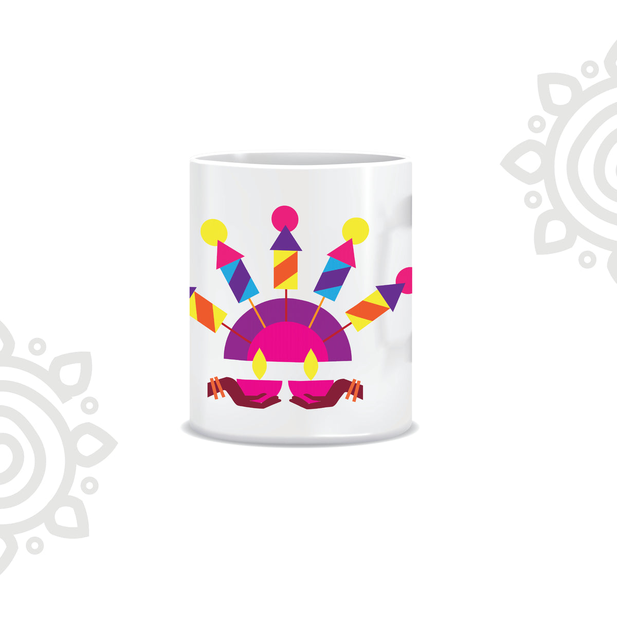 Deepawali Collection | Colorful Ceramic Coffee Mug | Style #20