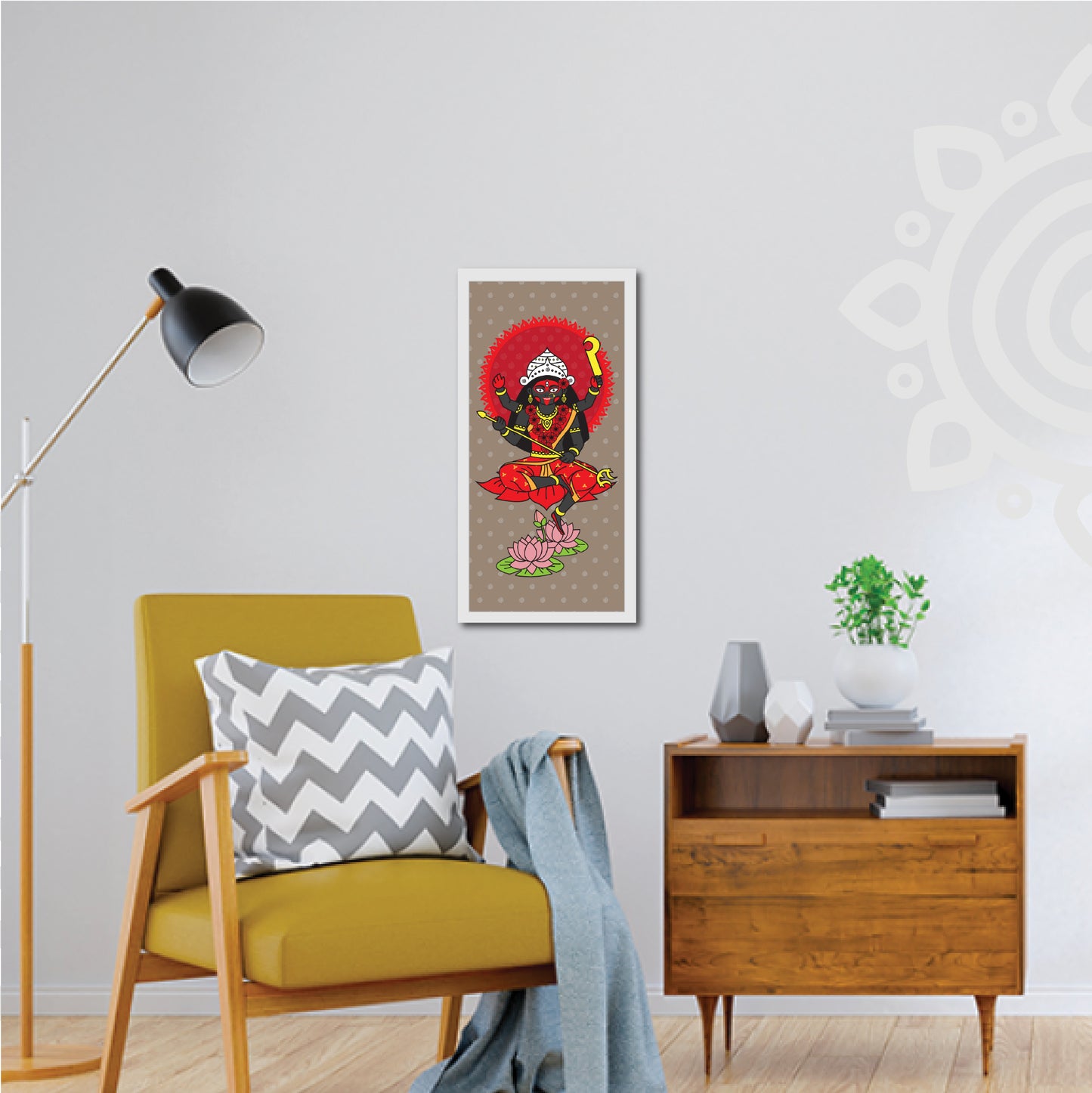 Pre-booking | Maha Kali | Style #4 | 8 X 17 Inch | Divine Wall Art for Home and Office