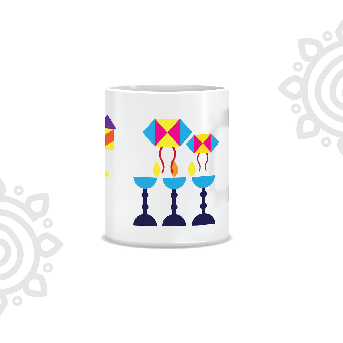 Deepawali Collection | Colorful Ceramic Coffee Mug | Style #3
