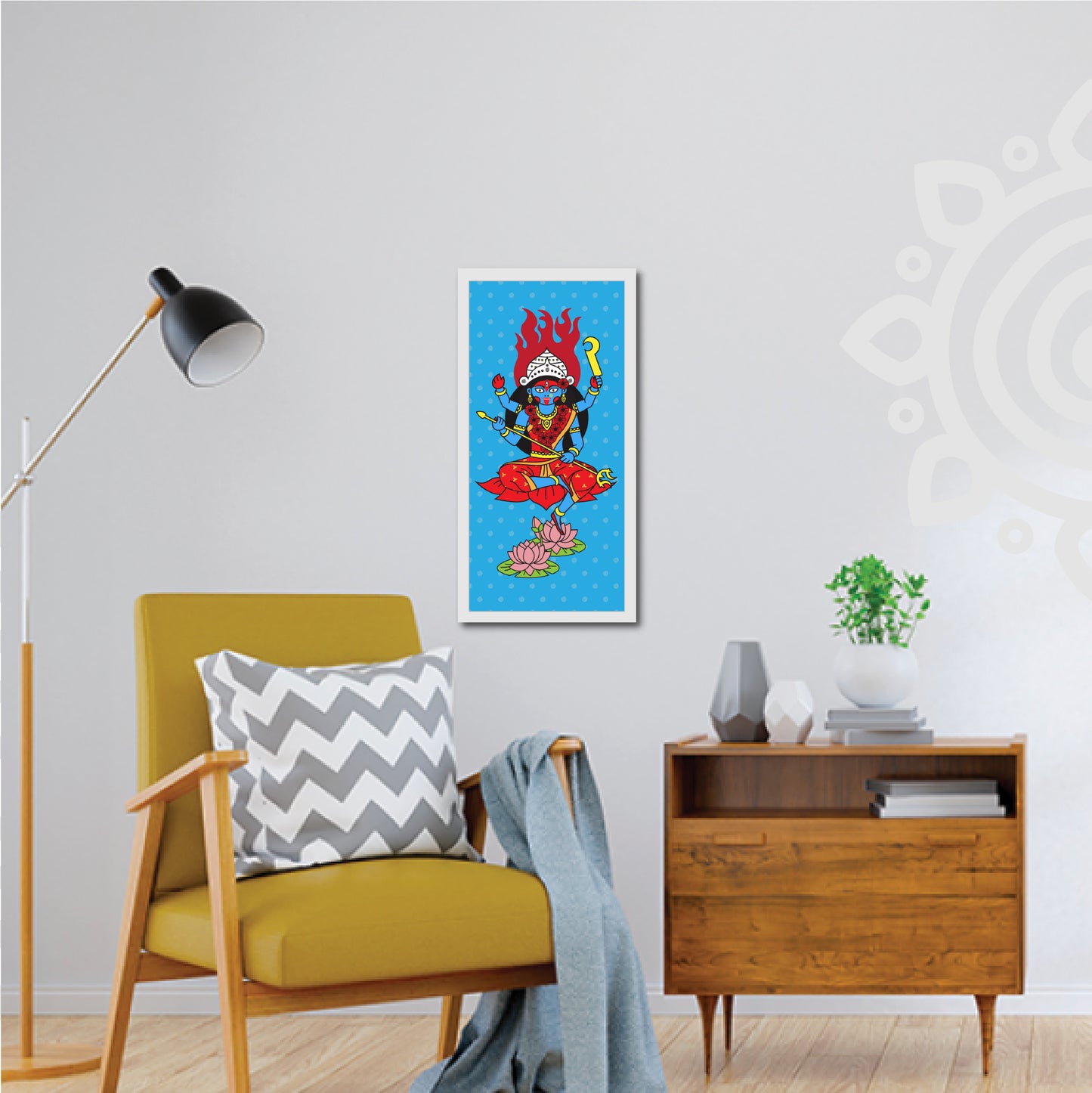 Pre-booking | Maha Kali | Style #5 | 8 X 17 Inch | Divine Wall Art for Home and Office