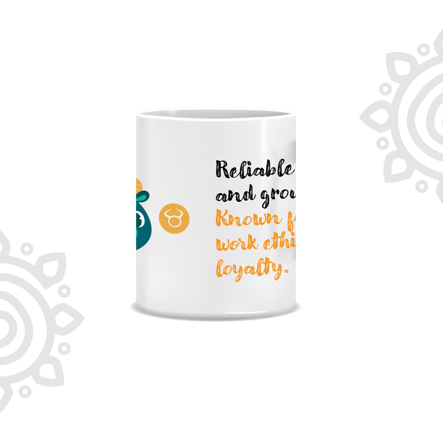 White Ceramic Coffee Mug | Zodiac Sign | Taurus | 325 ML | Pack of 1