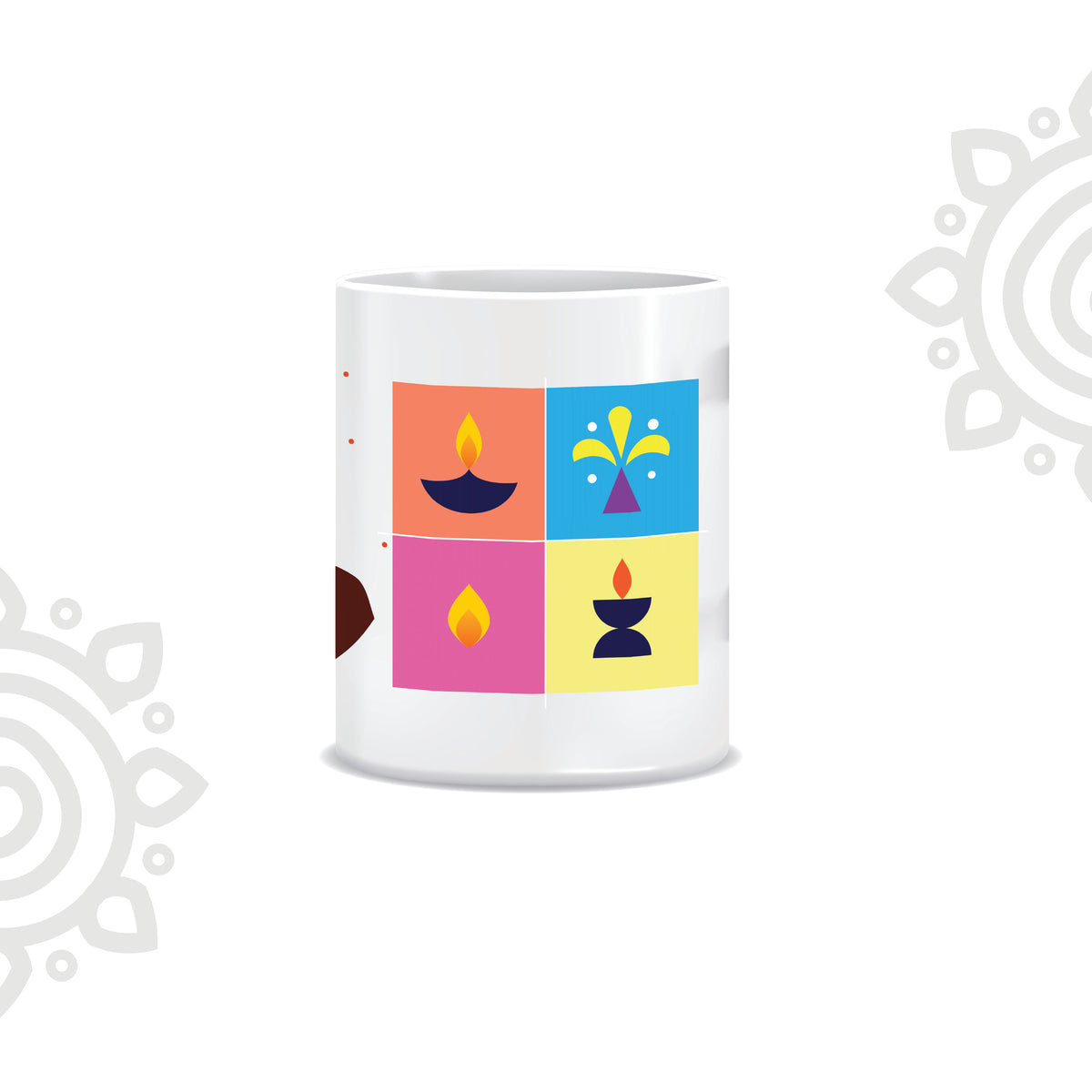 Deepawali Collection | Colorful Ceramic Coffee Mug | Style #5