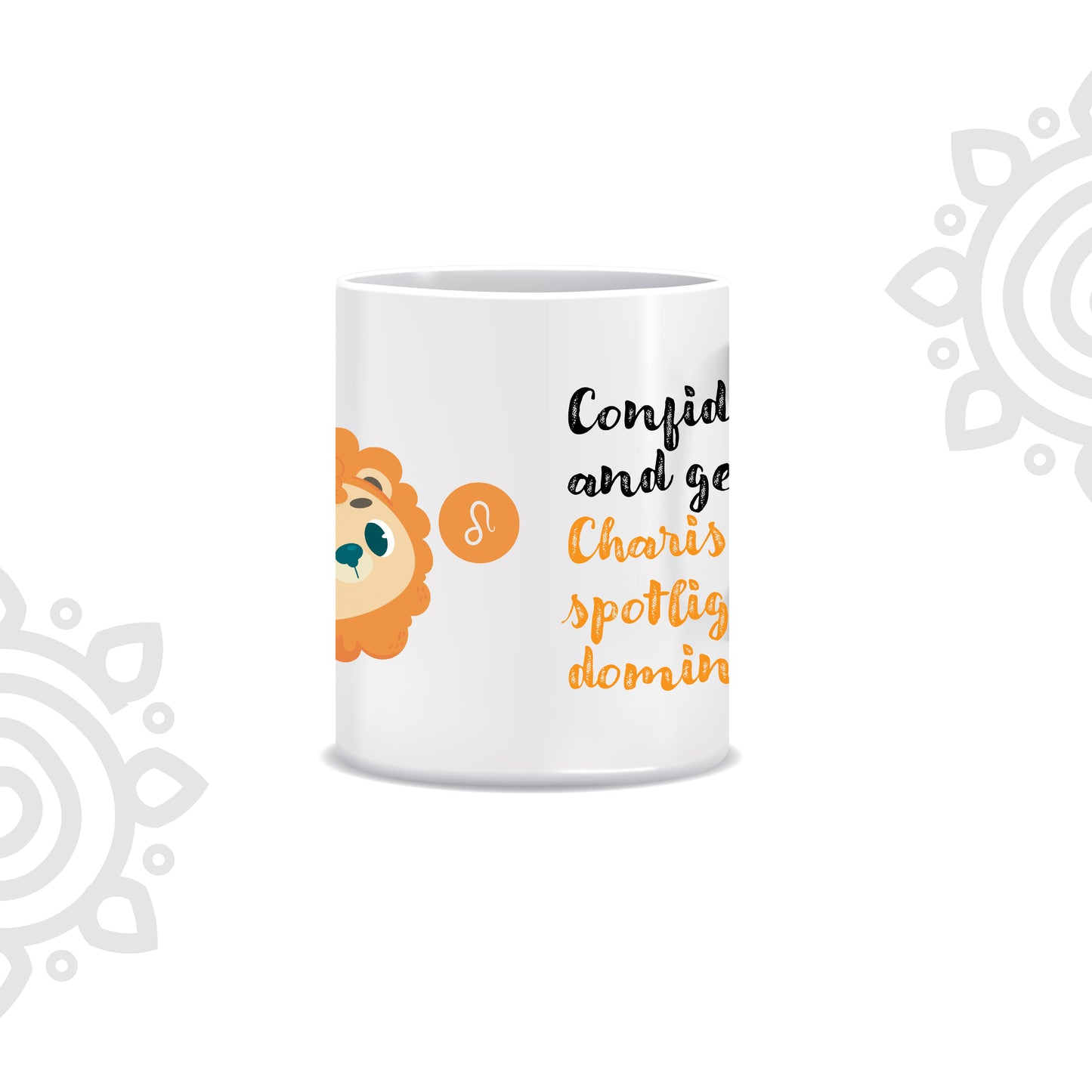 White Ceramic Coffee Mug | Zodiac Sign | Leo | 325 ML | Pack of 1