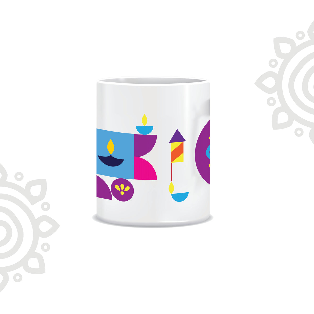 Deepawali Collection | Colorful Ceramic Coffee Mug | Style #7