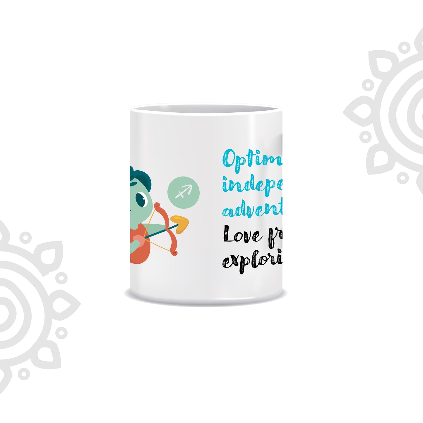 White Ceramic Coffee Mug | Zodiac Sign | Sagittarius | 325 ML | Pack of 1