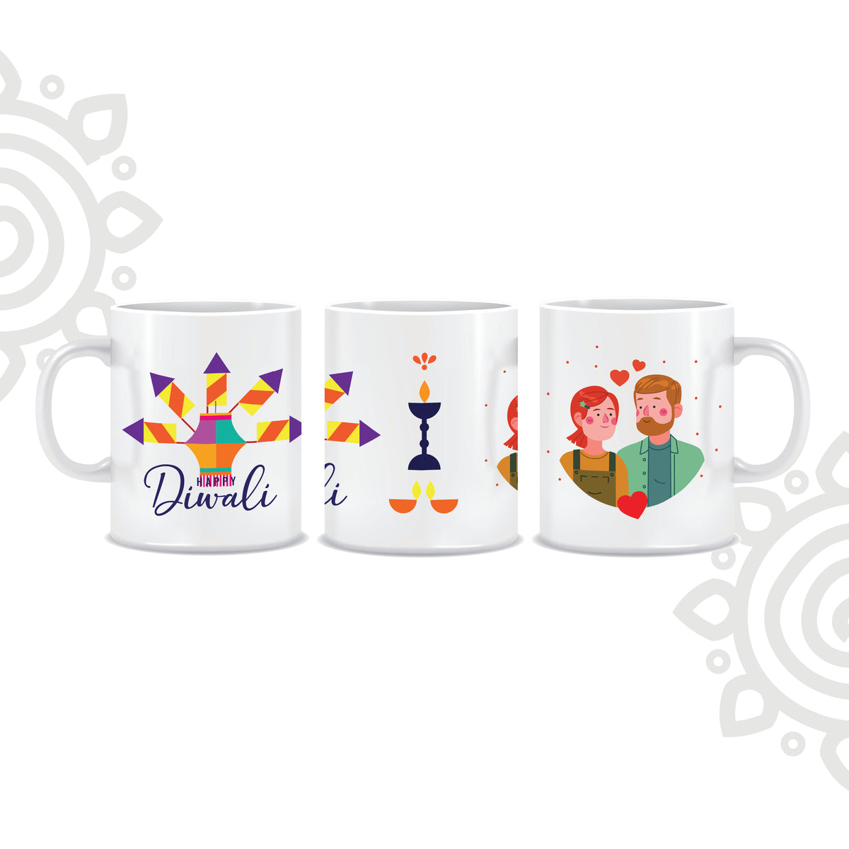 Deepawali Collection | Colorful Ceramic Coffee Mug | Style #16