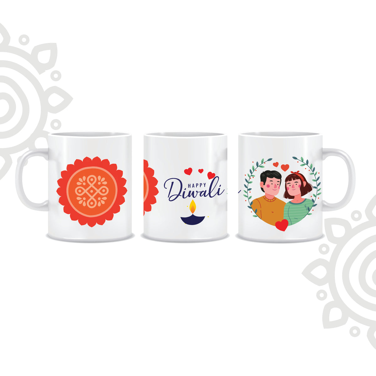 Deepawali Collection | Colorful Ceramic Coffee Mug | Style #4