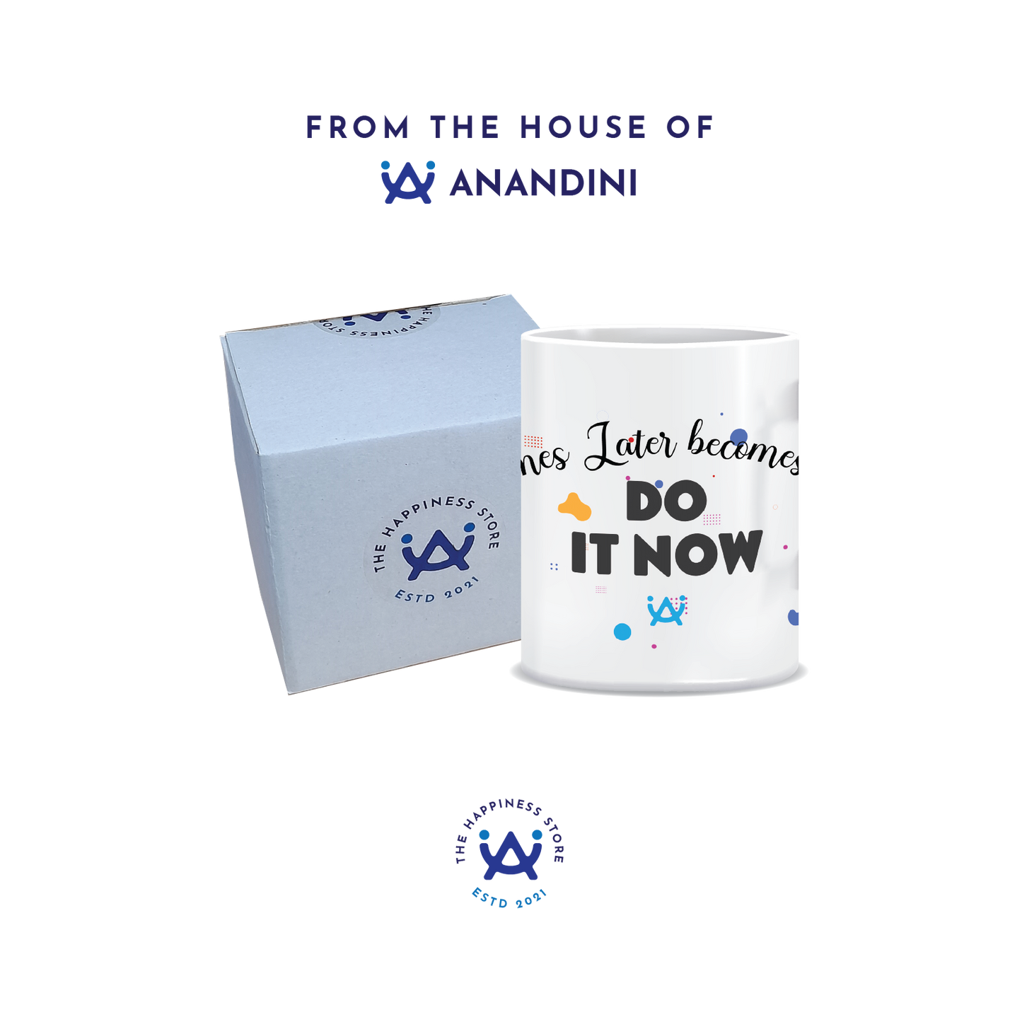 Do It Now | White Ceramic Coffee Mug | Printed | Motivational | 325 ML | Pack of 1